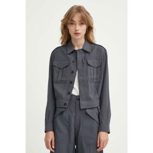 Bunda G-Star Raw dámska, šedá farba, prechodná, D24583-D522