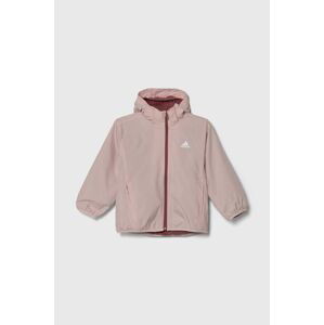 Detská bunda adidas LK UTILITYKT ružová farba, IW0549