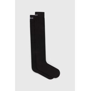 Ponožky HUGO dámske, čierna farba, 50519040