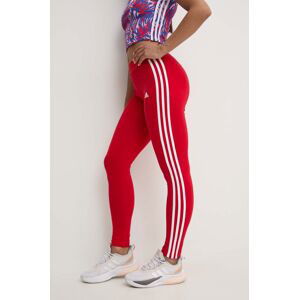 Legíny adidas Essentials dámske, červená farba, vzorované, IY4190