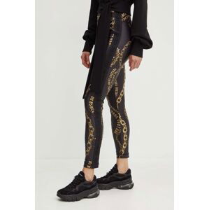 Legíny Versace Jeans Couture dámske, čierna farba, vzorované, 77HAC114 JS417