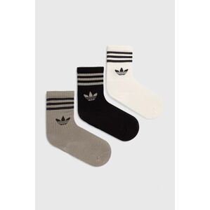 Ponožky adidas Originals CREW SOCK 3P 3-pak čierna farba, IZ3471