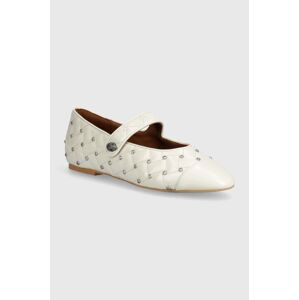 Kožené balerínky Kurt Geiger London Orbit Ballet Flat béžová farba, 2658041309