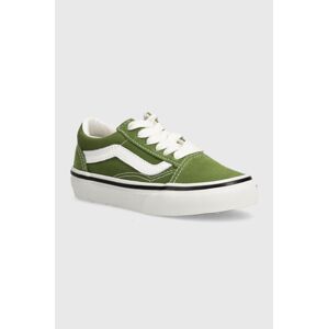 Detské tenisky Vans Old Skool zelená farba, VN000CYVCIB1