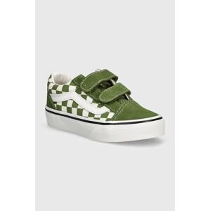 Detské tenisky Vans Old Skool zelená farba, VN000CYWCIB1