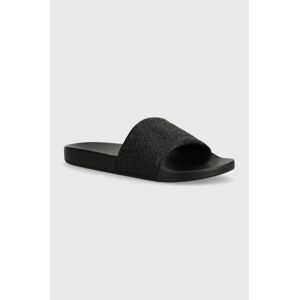 Šľapky Calvin Klein HM0HM01517 pánske, čierna farba, POOL SLIDE MONO