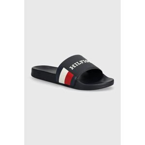 Šľapky Tommy Hilfiger HILFIGER RWB POOL SLIDE pánske, tmavomodrá farba, FM0FM05093