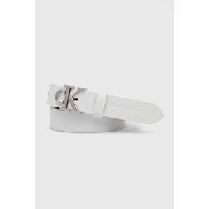 Kožený opasok Calvin Klein Jeans dámsky, biela farba, K60K612271