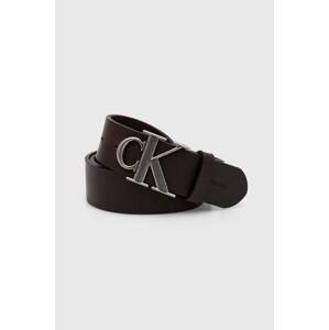Kožený opasok Calvin Klein Jeans dámsky, hnedá farba, K50K512067