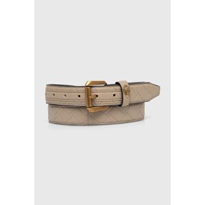 Kožený opasok Kurt Geiger London KENSINGTON 30 BELT dámsky, béžová farba, 760240109