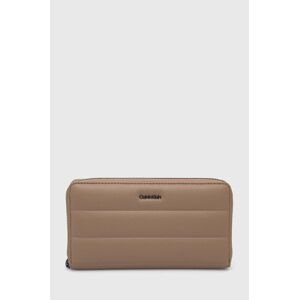 Peňaženka Calvin Klein dámska, béžová farba, K60K612199