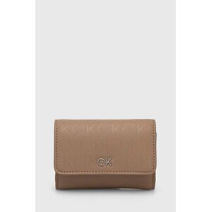 Peňaženka Calvin Klein dámska, hnedá farba, K60K612637