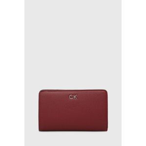 Peňaženka Calvin Klein dámska, červená farba, K60K612638