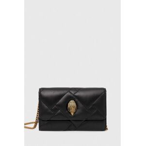 Kožená listová kabelka Kurt Geiger London WALLET ON CHAIN PUFF čierna farba, 2732600109