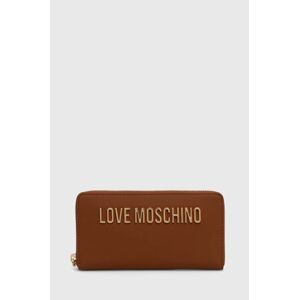 Peňaženka Love Moschino dámska, hnedá farba, JC5611PP1LKD0000