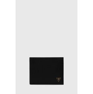 Kožená peňaženka Guess MESTRE pánska, čierna farba, SMSCLE LEA27