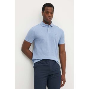 Bavlnené polo tričko Polo Ralph Lauren melanžové, 710666998