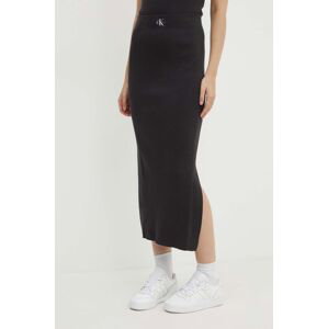 Sukňa Calvin Klein Jeans čierna farba, maxi, puzdrová, J20J223606