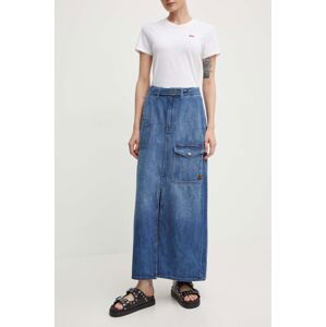 Rifľová sukňa G-Star Raw maxi, rovný strih, D24886-D536