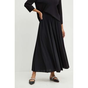 Sukňa Max Mara Leisure čierna farba, maxi, áčkový strih, 2426776027600