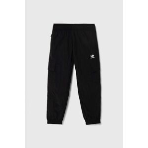 Detské nohavice adidas Originals CARGO PANTS čierna farba, jednofarebné, IW3505