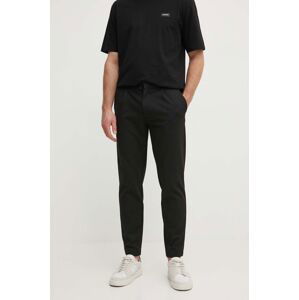 Nohavice Calvin Klein pánske, čierna farba, priliehavé, K10K113648