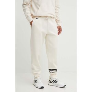 Tepláky adidas Originals béžová farba, s nášivkou, JF9153