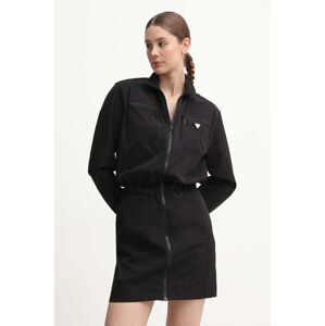 Šaty Guess AURLIE čierna farba, mini, rovný strih, V4YK01 WG982