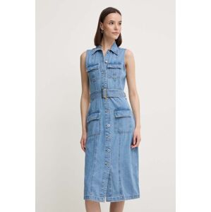 Rifľové šaty Pepe Jeans LIZ mini, áčkový strih, PL953550