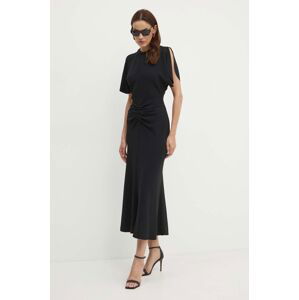 Šaty Victoria Beckham čierna farba, maxi, áčkový strih, 1124WDR005227A