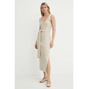 Šaty By Malene Birger HONEYA béžová farba, maxi, priliehavá, Q72447002