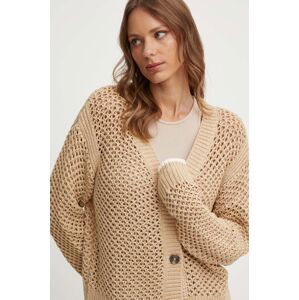 Kardigán Pepe Jeans ISABELLA CARDIGAN dámsky, béžová farba, teplý, PL702170