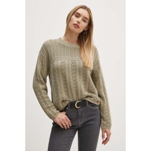 Bavlnený sveter Pepe Jeans ISADORA zelená farba, tenký, PL702159