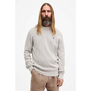 Bavlnený sveter AllSaints AUBREY CREW šedá farba, M019KA