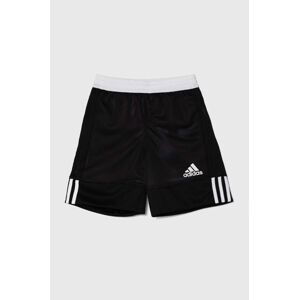 Detské krátke nohavice adidas Originals 3G SPEE REV SHR čierna farba, jednofarebné, nastaviteľný pás DX6379