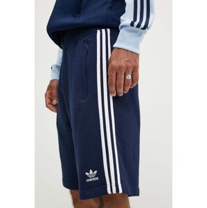 Bavlnené šortky adidas Originals 3-Stripes tmavomodrá farba, IM9424