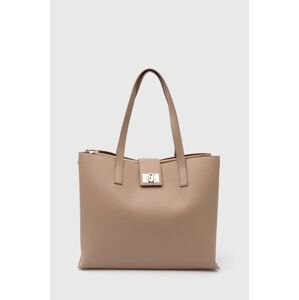 Kožená kabelka Furla béžová farba, WB01099 HSF000 1257S