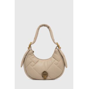 Kožená kabelka Kurt Geiger London KENSINGTON PUFF SM HOBO béžová farba, 2711437109