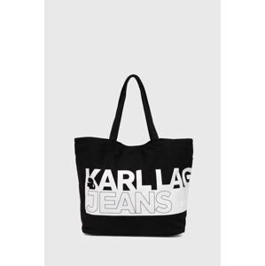 Bavlnená taška Karl Lagerfeld Jeans čierna farba, 245J3051