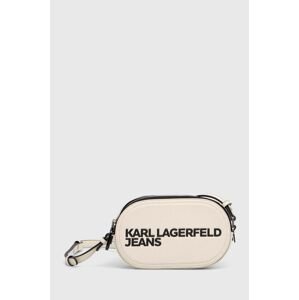 Kabelka Karl Lagerfeld Jeans béžová farba, 245J3010