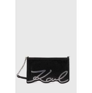 Kabelka Karl Lagerfeld čierna farba, 245W3078