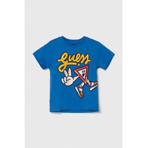 Detské bavlnené tričko Guess s potlačou, N4YI02 K8HM4