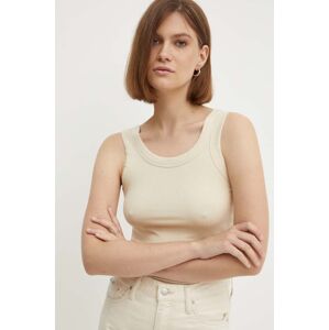 Top Calvin Klein dámsky, béžová farba, K20K207190