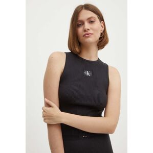 Top Calvin Klein Jeans dámsky, čierna farba, J20J223616