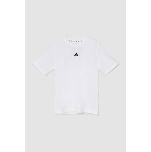 Detské tričko adidas J TR-ES T biela farba, s potlačou, IW0853