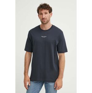 Bavlnené tričko Marc O'Polo pánske, tmavomodrá farba, s potlačou, 426201251382