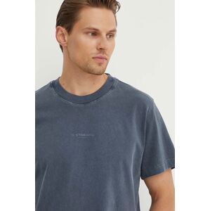 Bavlnené tričko G-Star Raw pánske, tmavomodrá farba, jednofarebné, D25737-C756