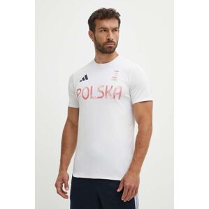 Tréningové tričko adidas Performance HIIT Polska biela farba, s potlačou, JF6679