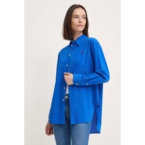 Bavlnená košeľa Polo Ralph Lauren dámska,voľný strih,s klasickým golierom,211916277