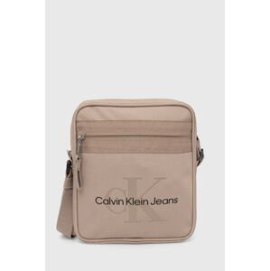 Malá taška Calvin Klein Jeans béžová farba